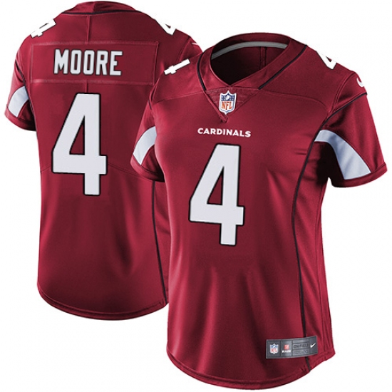 Women's Nike Arizona Cardinals 4 Rondale Moore Red Team Color Stitched NFL Vapor Untouchable Limited Jersey