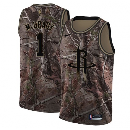 Women's Nike Houston Rockets 1 Tracy McGrady Swingman Camo Realtree Collection NBA Jersey