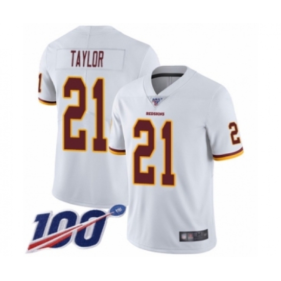 Youth Washington Redskins 21 Sean Taylor White Vapor Untouchable Limited Player 100th Season Football Jersey