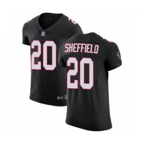 Men's Atlanta Falcons 20 Kendall Sheffield Black Alternate Vapor Untouchable Elite Player Football Jersey