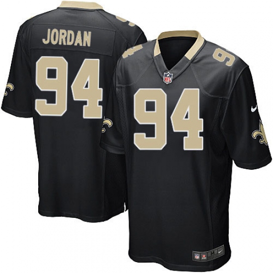 Men's Nike New Orleans Saints 94 Cameron Jordan Game Black Team Color NFL Jersey