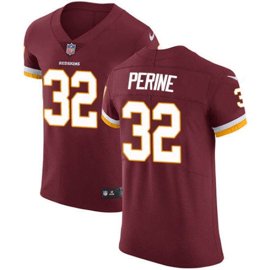 Men's Nike Washington Redskins 32 Samaje Perine Elite Burgundy Red Team Color NFL Jersey