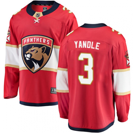 Youth Florida Panthers 3 Keith Yandle Fanatics Branded Red Home Breakaway NHL Jersey