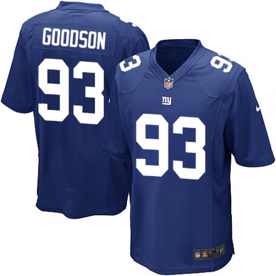 Men's Nike New York Giants 93 B.J. Goodson Game Royal Blue Team Color NFL Jersey