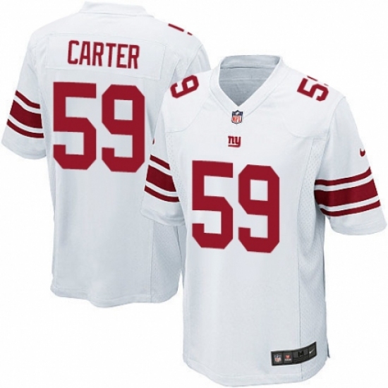 Men's Nike New York Giants 59 Lorenzo Carter Game White NFL Jersey