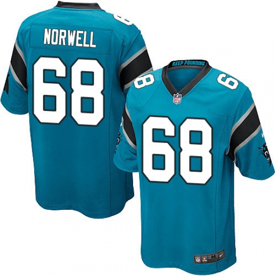 Men's Nike Carolina Panthers 68 Andrew Norwell Game Blue Alternate NFL Jersey