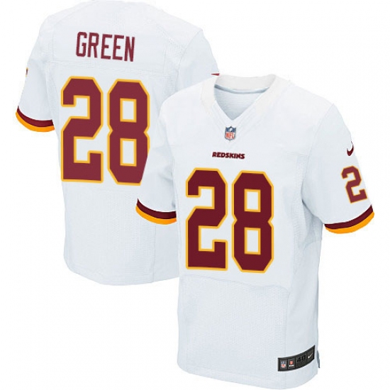 Men's Nike Washington Redskins 28 Darrell Green Elite White NFL Jersey