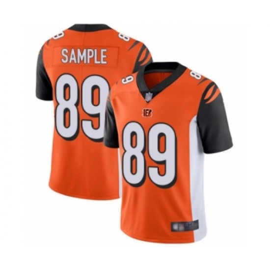 Men's Cincinnati Bengals 89 Drew Sample Orange Alternate Vapor Untouchable Limited Player Football Jersey