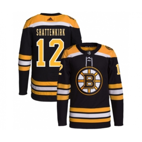 Men's Boston Bruins 12 Kevin Shattenkirk Black Stitched Jersey