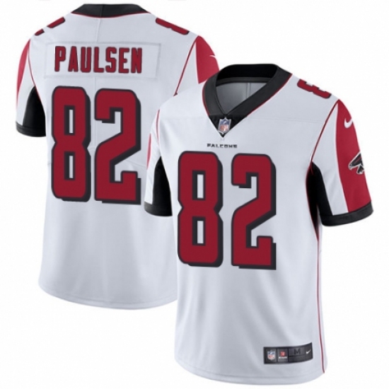 Men's Nike Atlanta Falcons 82 Logan Paulsen White Vapor Untouchable Limited Player NFL Jersey