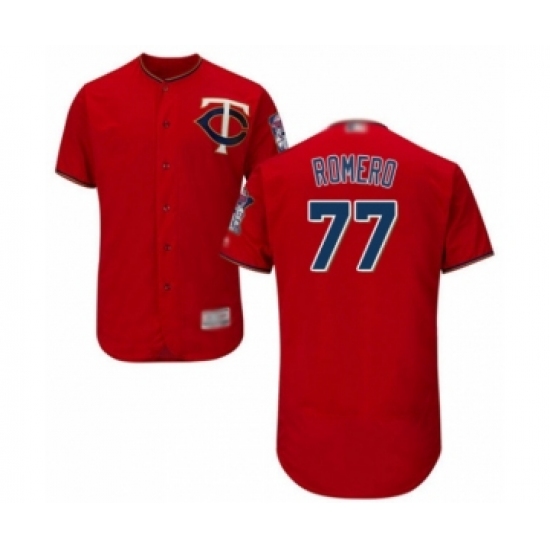 Men's Minnesota Twins 77 Fernando Romero Authentic Scarlet Alternate Flex Base Authentic Collection Baseball Player Jersey