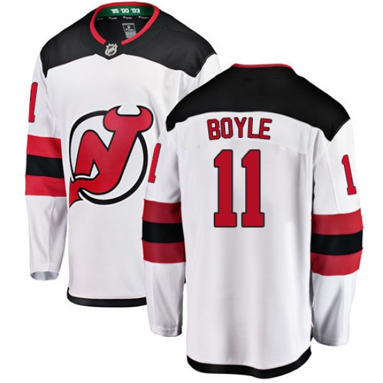 Youth New Jersey Devils 11 Brian Boyle Fanatics Branded White Away Breakaway NHL Jersey