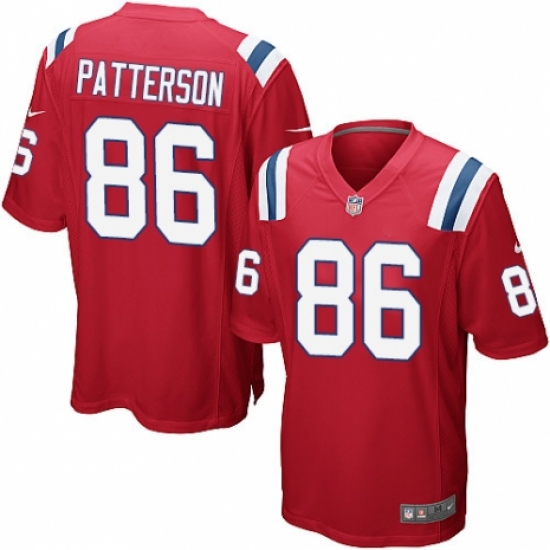 Men's Nike New England Patriots 86 Cordarrelle Patterson Game Red Alternate NFL Jersey