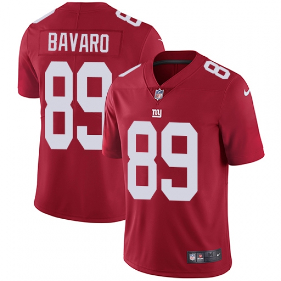 Men's Nike New York Giants 89 Mark Bavaro Red Alternate Vapor Untouchable Limited Player NFL Jersey