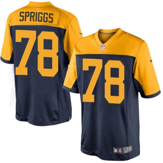 Men's Nike Green Bay Packers 78 Jason Spriggs Limited Navy Blue Alternate NFL Jersey