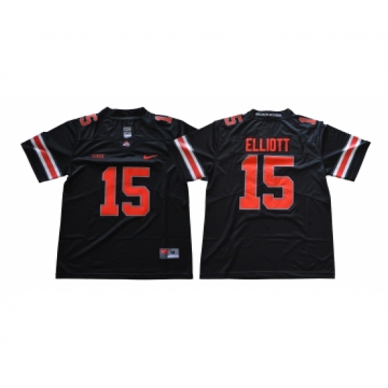 Ohio State Buckeyes 15 Ezekiel Elliott Black College Football Jersey