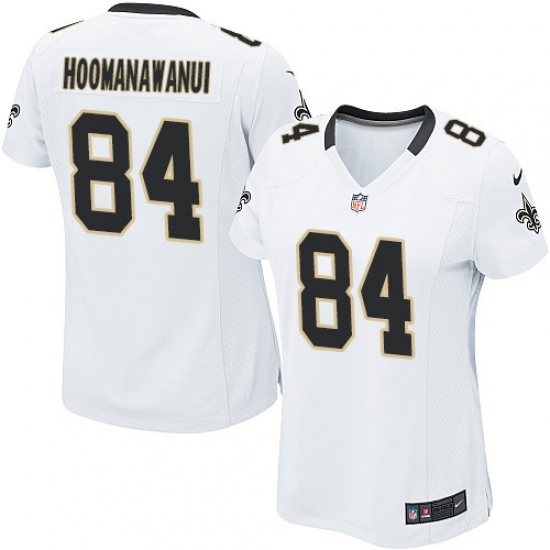 Women's Nike New Orleans Saints 84 Michael Hoomanawanui Game White NFL Jersey