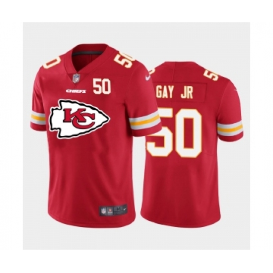 Nike Kansas City Chiefs 50 Willie Gay Jr. Red Team Big Logo Number Vapor Untouchable Limited Jersey