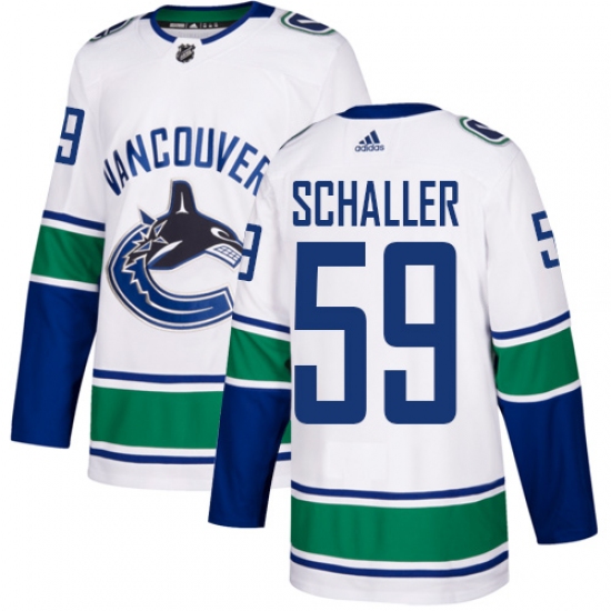 Youth Adidas Vancouver Canucks 59 Tim Schaller Authentic White Away NHL Jersey