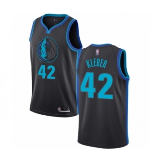 Youth Dallas Mavericks 42 Maxi Kleber Swingman Charcoal Basketball Jersey - City Edition