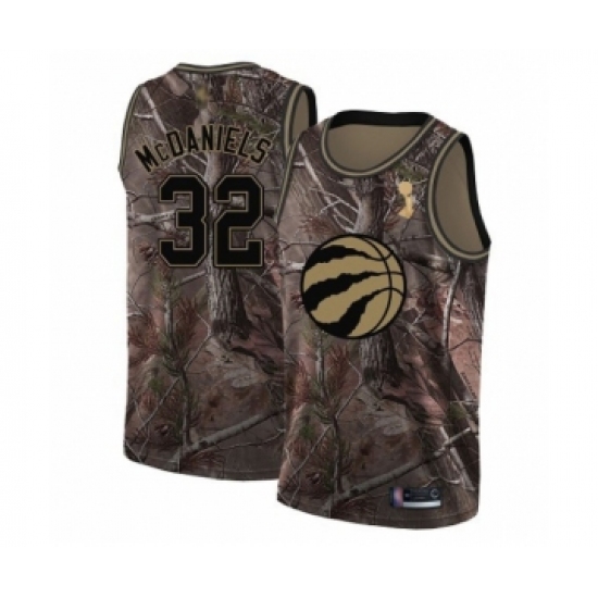 Men's Toronto Raptors 32 KJ McDaniels Swingman Camo Realtree Collection 2019 Basketball Finals Champions Jersey