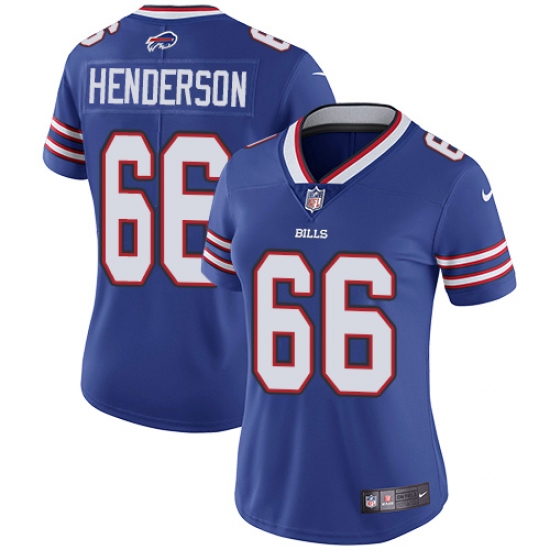 Women's Nike Buffalo Bills 66 Seantrel Henderson Elite Royal Blue Team Color NFL Jersey