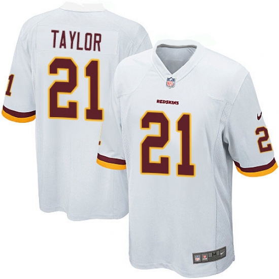 Men's Nike Washington Redskins 21 Sean Taylor Game White NFL Jersey