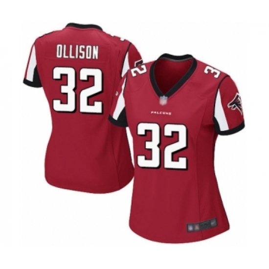 Women's Atlanta Falcons 32 Qadree Ollison Limited Olive Camo 2017 Salute to Service Football Jersey