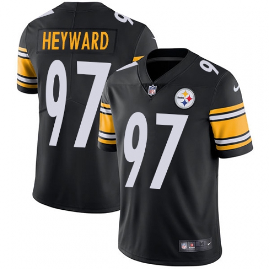 Men's Nike Pittsburgh Steelers 97 Cameron Heyward Black Team Color Vapor Untouchable Limited Player NFL Jersey