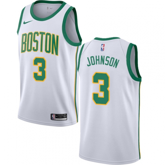 Men's Nike Boston Celtics 3 Dennis Johnson Swingman White NBA Jersey - City Edition