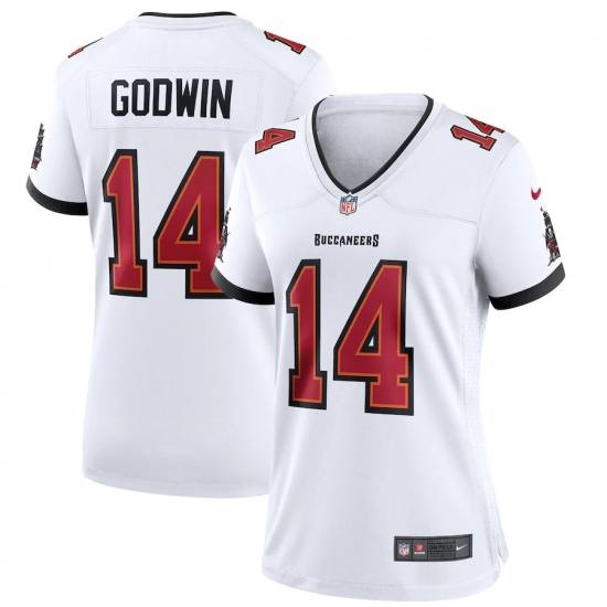 Women's Tampa Bay Buccaneers 14 Chris Godwin Nike White Game Jersey.webp