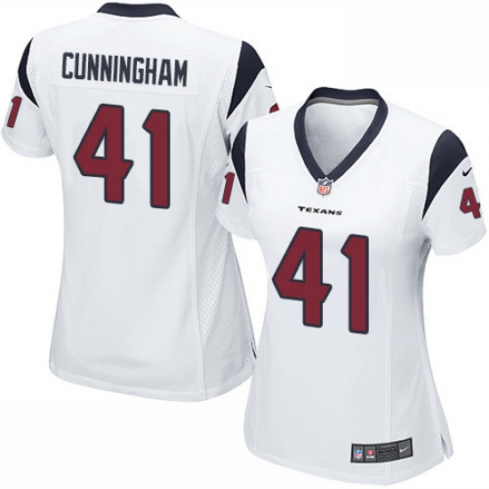 Women's Nike Houston Texans 41 Zach Cunningham Game White NFL Jersey