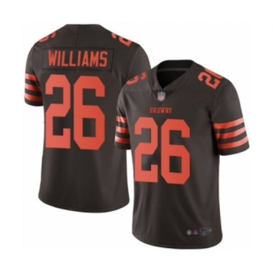 Youth Cleveland Browns 26 Greedy Williams Limited Brown Rush Vapor Untouchable Football Jersey