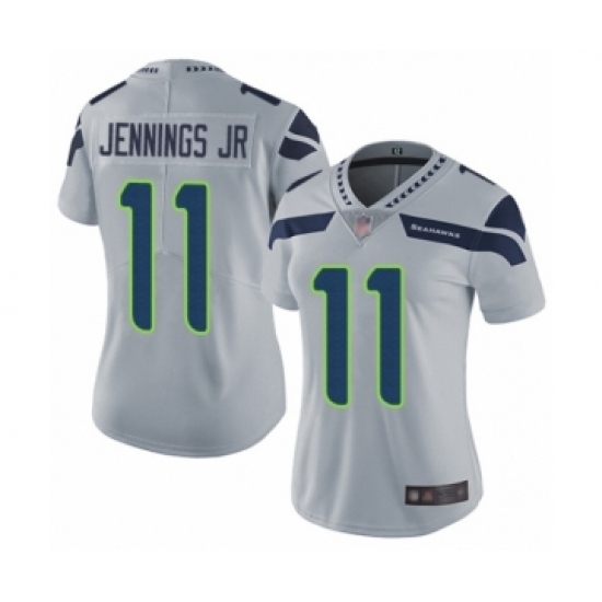 Women's Seattle Seahawks 11 Gary Jennings Jr. Grey Alternate Vapor Untouchable Limited Player Football Jersey