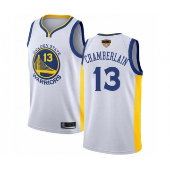 Men's Golden State Warriors 13 Wilt Chamberlain Swingman White 2019 Basketball Finals Bound Basketball Jersey - Association Edition