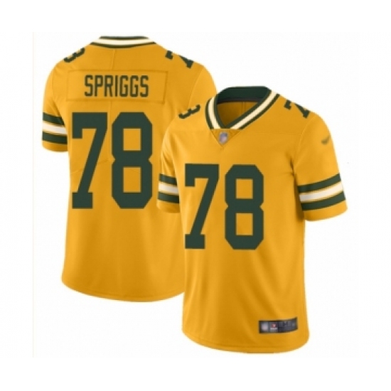 Youth Green Bay Packers 78 Jason Spriggs Limited Gold Inverted Legend Football Jersey