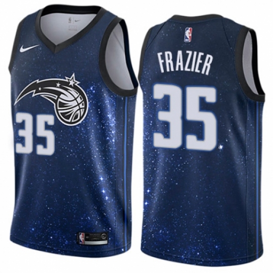 Men's Nike Orlando Magic 35 Melvin Frazier Swingman Blue NBA Jersey - City Edition