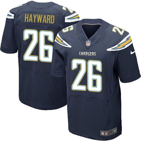 Men's Nike Los Angeles Chargers 26 Casey Hayward Elite Navy Blue Team Color NFL Jersey