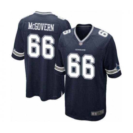 Men's Dallas Cowboys 66 Connor McGovern Game Navy Blue Team Color Football Jersey