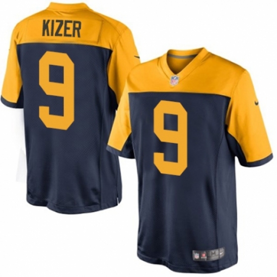 Youth Nike Green Bay Packers 9 DeShone Kizer Navy Blue Alternate Vapor Untouchable Elite Player NFL Jersey