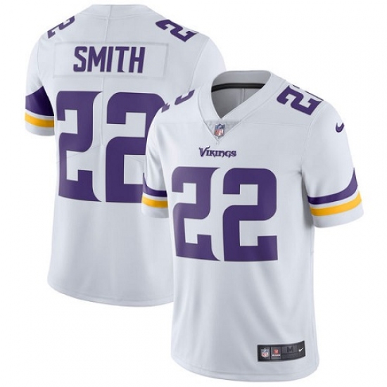 Men's Nike Minnesota Vikings 22 Harrison Smith White Vapor Untouchable Limited Player NFL Jersey