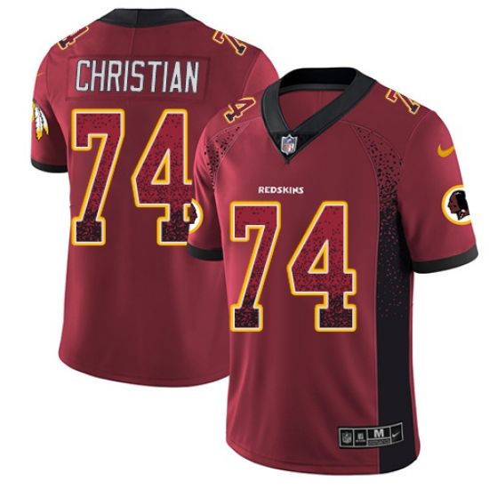 Youth Nike Washington Redskins 74 Geron Christian Limited Red Rush Drift Fashion NFL Jersey