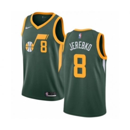 Women's Nike Utah Jazz 8 Jonas Jerebko Green Swingman Jersey - Earned Edition