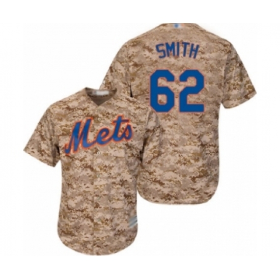 Youth New York Mets 62 Drew Smith Authentic Camo Alternate Cool Base Baseball Player Jersey