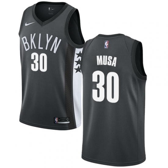 Youth Nike Brooklyn Nets 30 Dzanan Musa Swingman Gray NBA Jersey Statement Edition