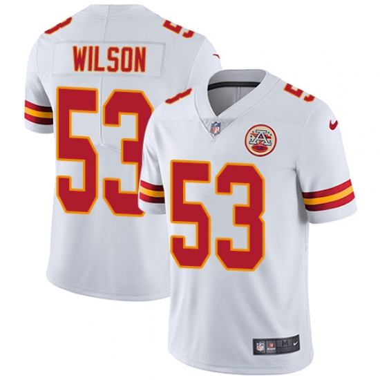 Youth Nike Kansas City Chiefs 53 Ramik Wilson White Vapor Untouchable Limited Player NFL Jersey