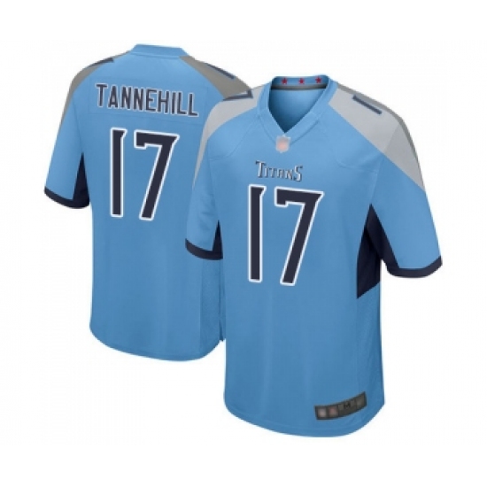 Men's Tennessee Titans 17 Ryan Tannehill Game Light Blue Alternate Football Jersey