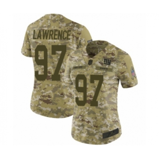 Women's New York Giants 97 Dexter Lawrence Limited Camo 2018 Salute to Service Football Jersey