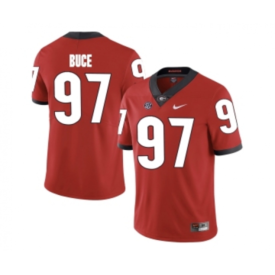 Georgia Bulldogs 97 Brooks Buce Red College Football Jersey