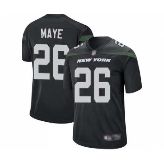 Men's New York Jets 26 Marcus Maye Game Black Alternate Football Jersey